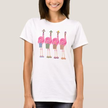 Snazzy Flamingo T-shirt by NaturesSol at Zazzle