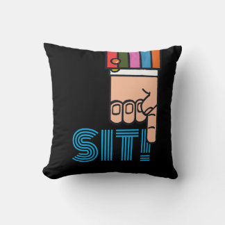Snazzy Pointing Finger Throw Pillow