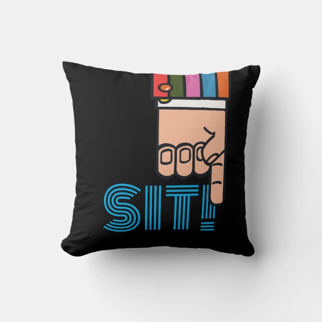 Snazzy Pointing Finger Throw Pillow (Front)