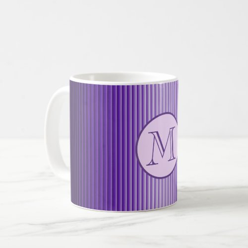 Snazzy Sophisticates Purple Glow Stripes Custom  Coffee Mug