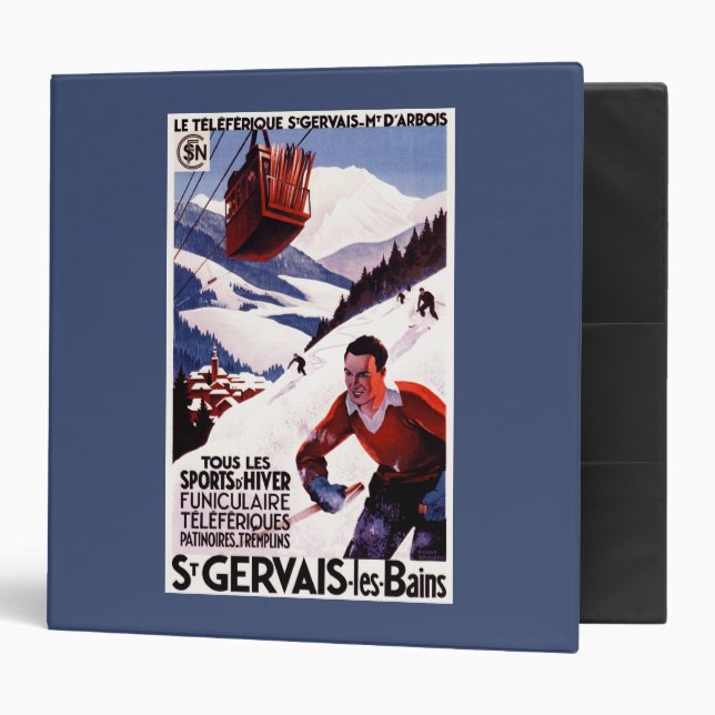 SNCF Railway Cable Car Promo Poster 3 Ring Binder (Front/Inside)