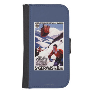 SNCF Railway Cable Car Promo Poster Samsung S4 Wallet Case