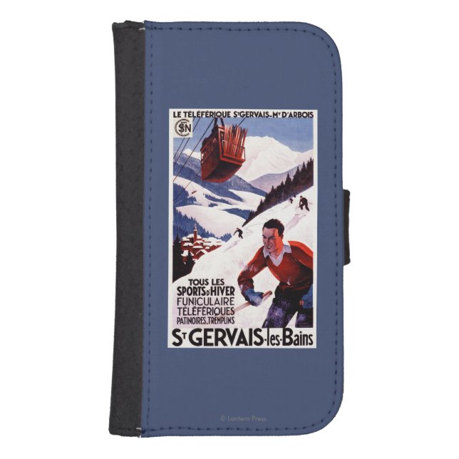 SNCF Railway Cable Car Promo Poster Samsung Galaxy Wallet Case (Front)