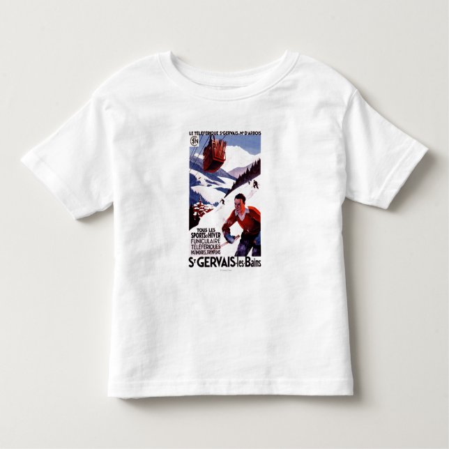 SNCF Railway Cable Car Promo Poster Toddler T-shirt (Front)