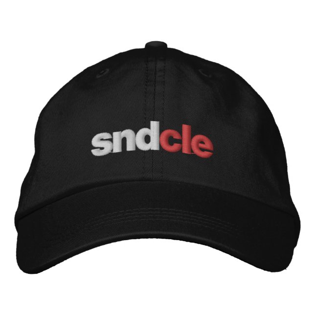SND Cle hat, black Embroidered Baseball Cap (Front)