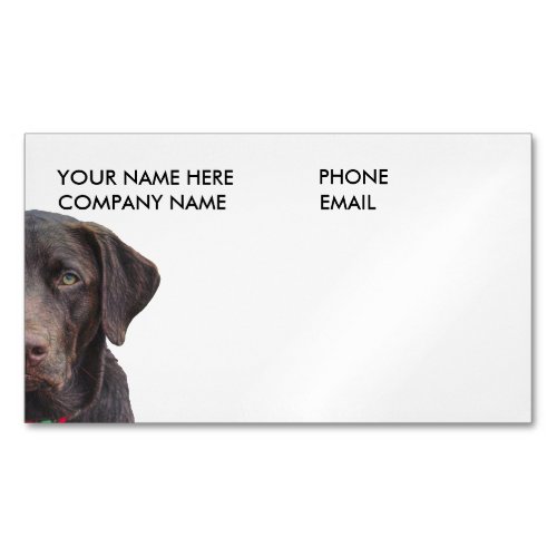 Sneak Peek _ Chocolate Lab Business Card Magnet