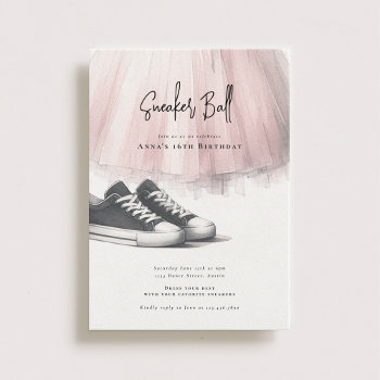 Sneaker Ball Birthday Invitation by origamiprints at Zazzle