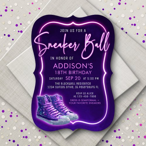 Sneaker Ball Birthday Party Invitation