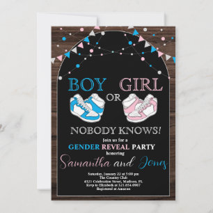 Sneaker Ball Gender Reveal Blue or Pink Sneaker Invitation