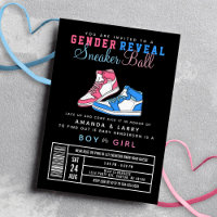 Sneaker Ball Gender Reveal Blue or Pink Sneaker Invitation