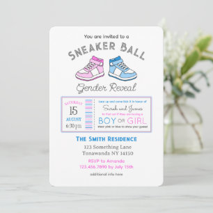 Sneaker Ball Gender Reveal Invitation