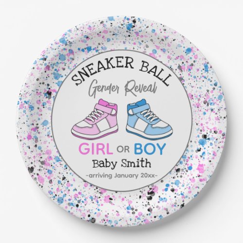 Sneaker Ball Gender Reveal Paper Plates