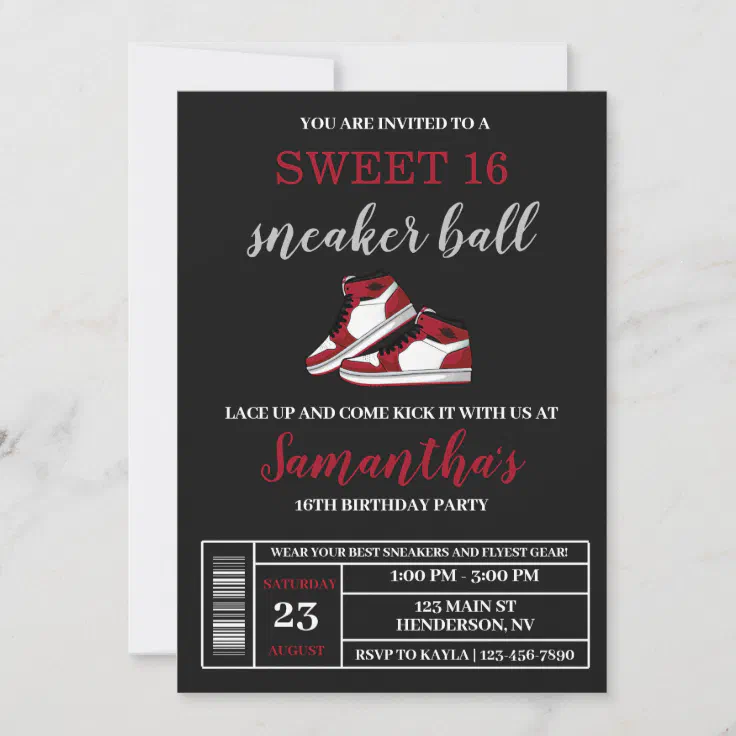 sneaker ball invitations