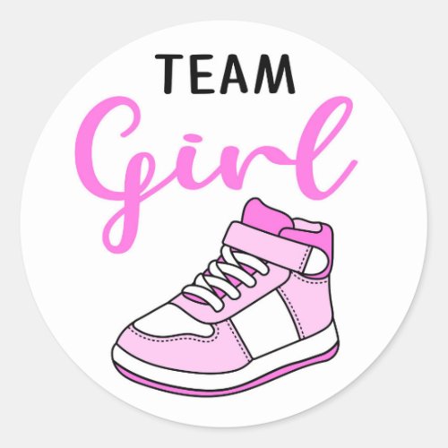Sneaker Ball Team Girl gender reveal Stickers