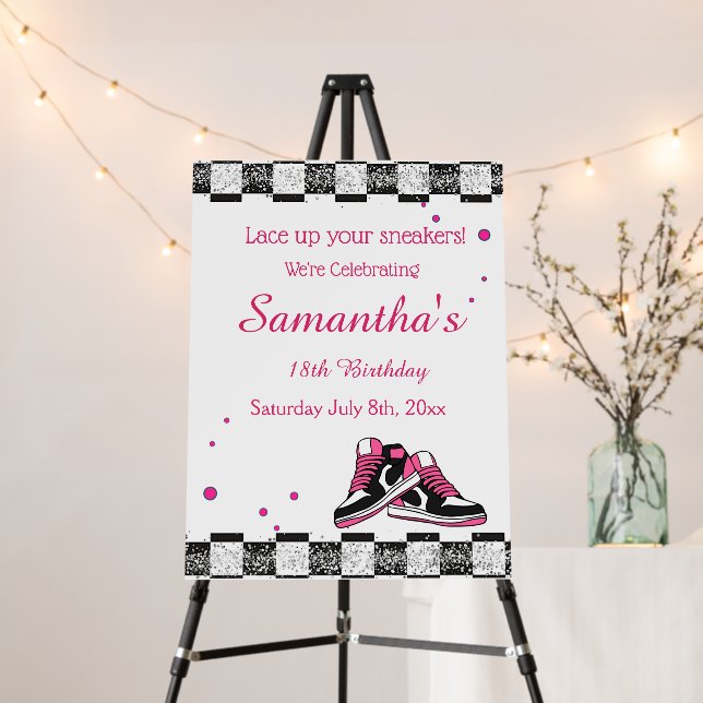 Sneaker Birthday, Glitter Foam Board (In Situ (Stand))