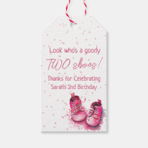 Sneaker Birthday, Sneaker 2nd Birthday Gift Tags