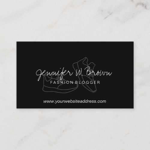 Sneaker Black Sport Shoes Business Card