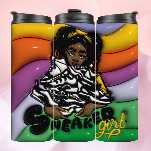 Sneaker Girl 3d Inflated effect Tumbler