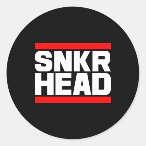 Sneaker Head Sole Collector Sneaker Junkie Snkr He Classic Round Sticker