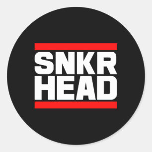 Sneaker Head Sole Collector Sneaker Junkie Snkr He Classic Round Sticker
