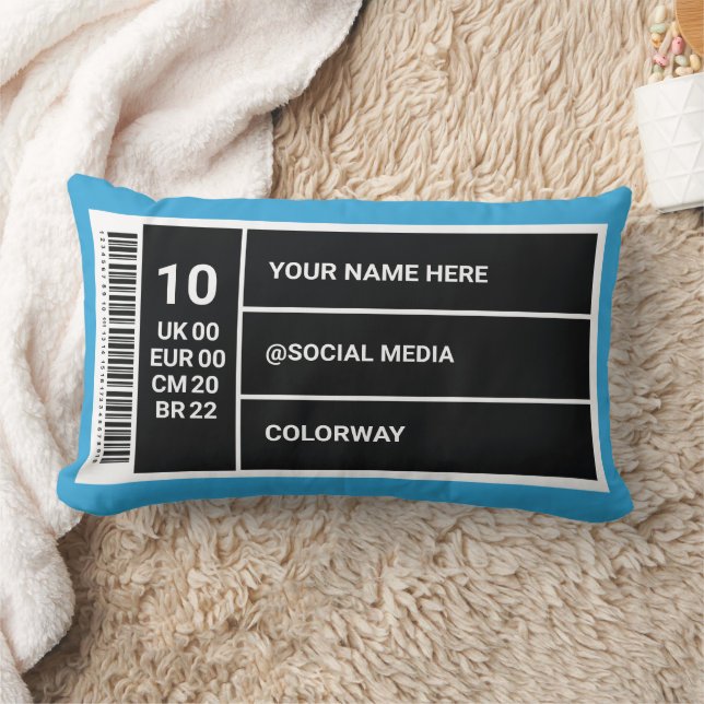 Sneaker Room Decor Customizable Shoe Box Label Lum Lumbar Pillow (Blanket)