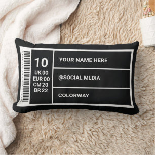 Sneaker Room Decor Customizable Shoe Box Label Lum Lumbar Pillow