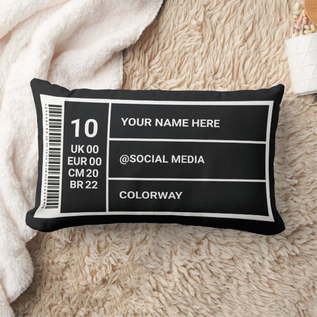 Sneaker Room Decor Customizable Shoe Box Label Lum Lumbar Pillow (Blanket)