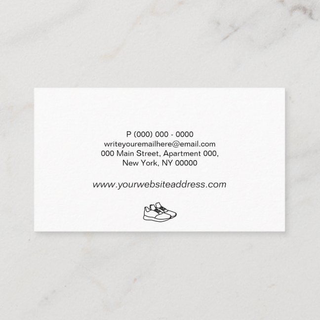Sneaker Sport Wear Shoes Trendy Business Card