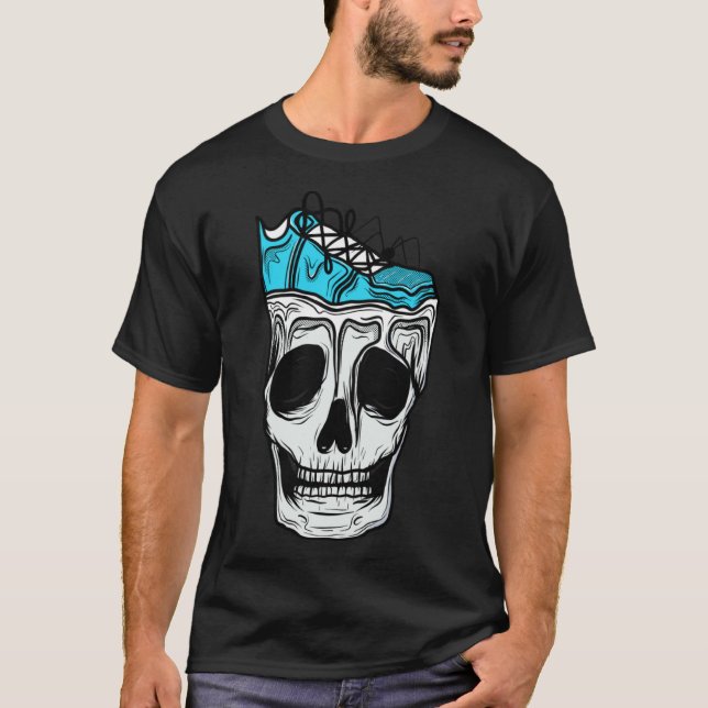 Sneakerheads Kick Addict Melting Skull Shoe For Sn T-Shirt (Front)