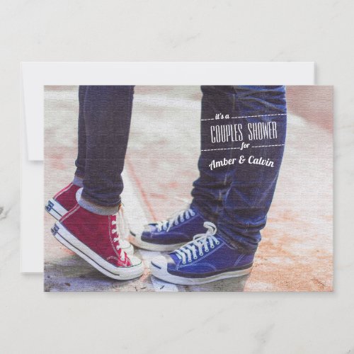 Sneakers and Blue Jeans Couples Shower Invitation