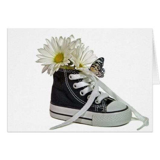 Sneakers and Daisies Cards (Front Horizontal)