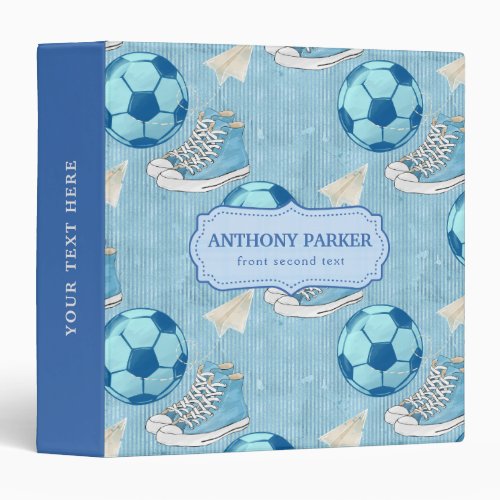 Sneakers and  Football Back to School 3 Ring Binder