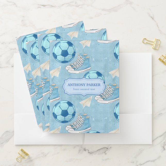 Sneakers and  Football Back to School Pocket Folder (In Situ)