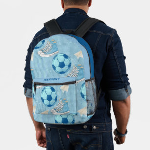 Sneakers and Football Back to School Printed Backpack