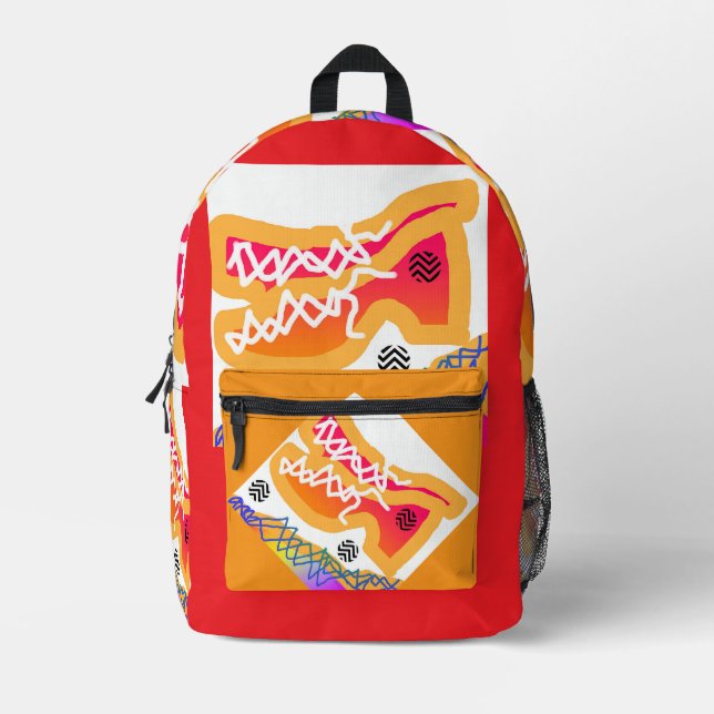 Sneakers Back To School  Printed Backpack (Front)