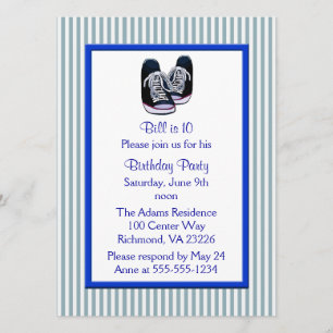 Sneakers Birthday Party Invitation