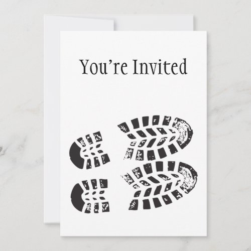 Sneakers Black  White Imprint Invitation