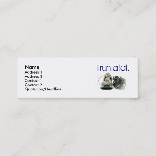 sneakers Name Address 1 Address 2 Contact 1 Mini Business Card