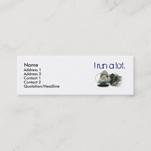 Customizable sneakers, Name, Address 1, Address 2, Contact 1... Business Cards