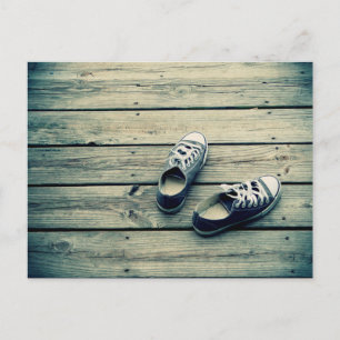 SNEAKERS ON A PIER POSTCARD