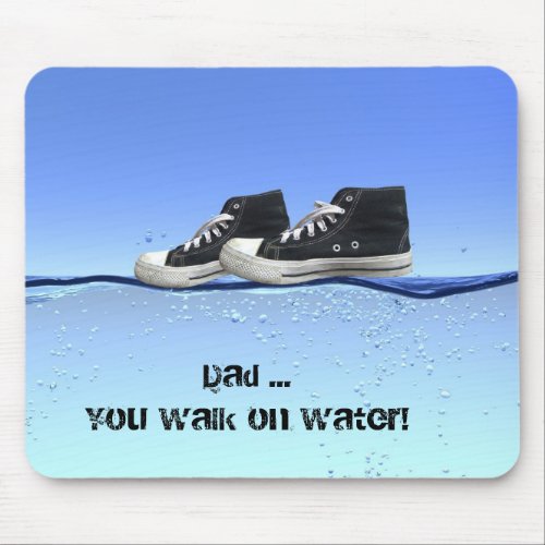 Sneakers on water mouse pad