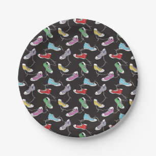 Sneakers Pattern Paper Plates