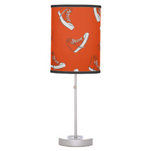 Sneakers Red: Vintage Seamless Print Table Lamp