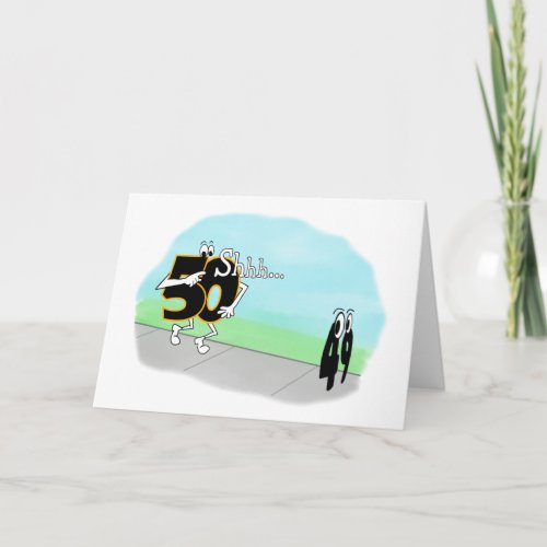 SNEAKY 50TH BIRTHDAY CARD