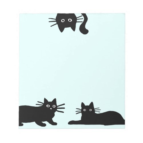 Sneaky Black Cats  Cool Kitty Cat Lovers Funny Notepad