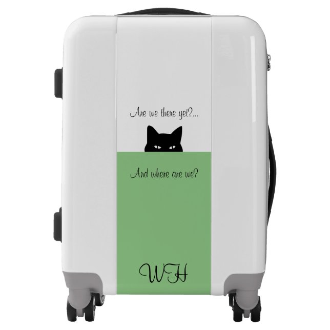 Sneaky Cat Are We There Yet Luggage (Front)