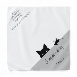 Sneaky Cat I Regret Nothing Bandana