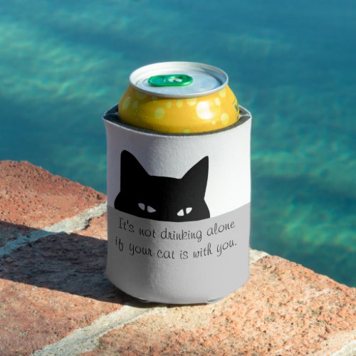 Sneaky Cat Not Drinking Alone Can Cooler