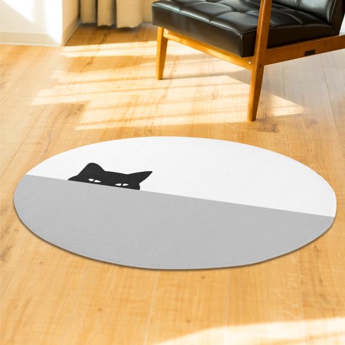 Sneaky Cat Round Rug