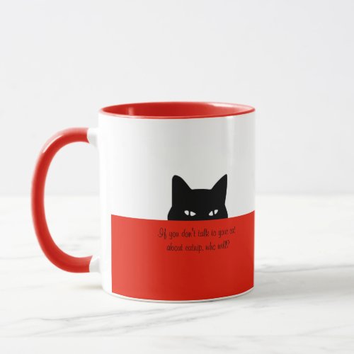 Sneaky Cat Talk to your Cat Mug Red
